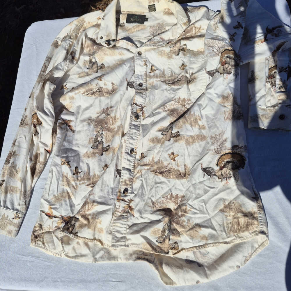 Men's Casual Button Down Shirt with Nature Print